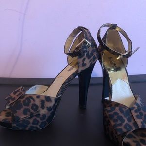 Michael Kors cheetah print platform heel